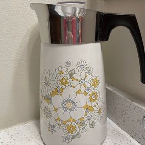 Corning Ware vintage 10 cup floral bouquet coffee pot